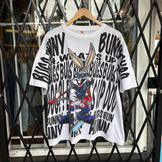 1996 Looney Tunes Bugs Bunny Rockstar Tee - Size XL
