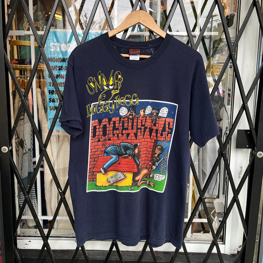 2005 Deathrow Records Snoop Dogg Doggy Style Album Rap Tee Navy - Size L