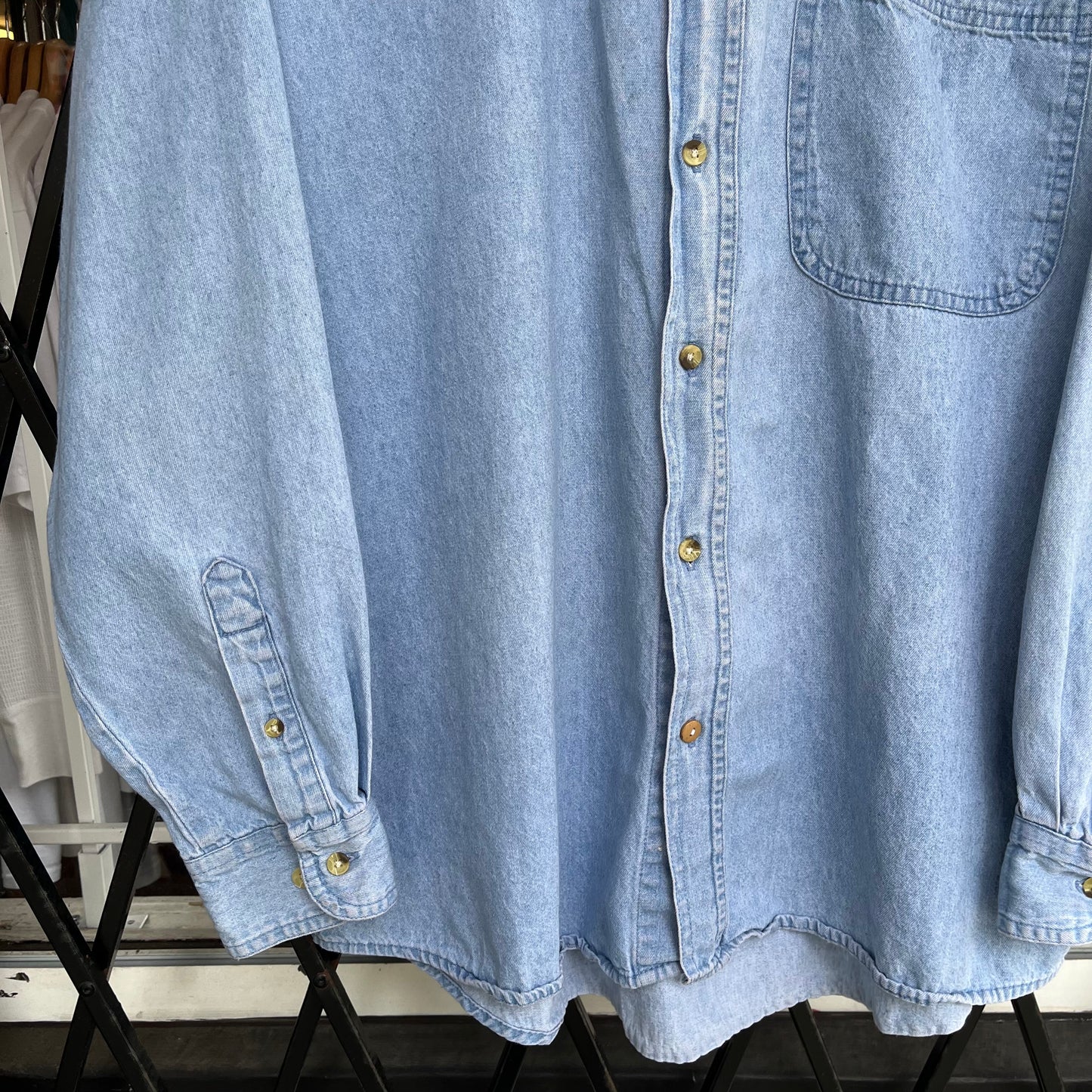 Vintage Denim NASCAR Cracker Barrel 500 Button Up Shirt - Size XL