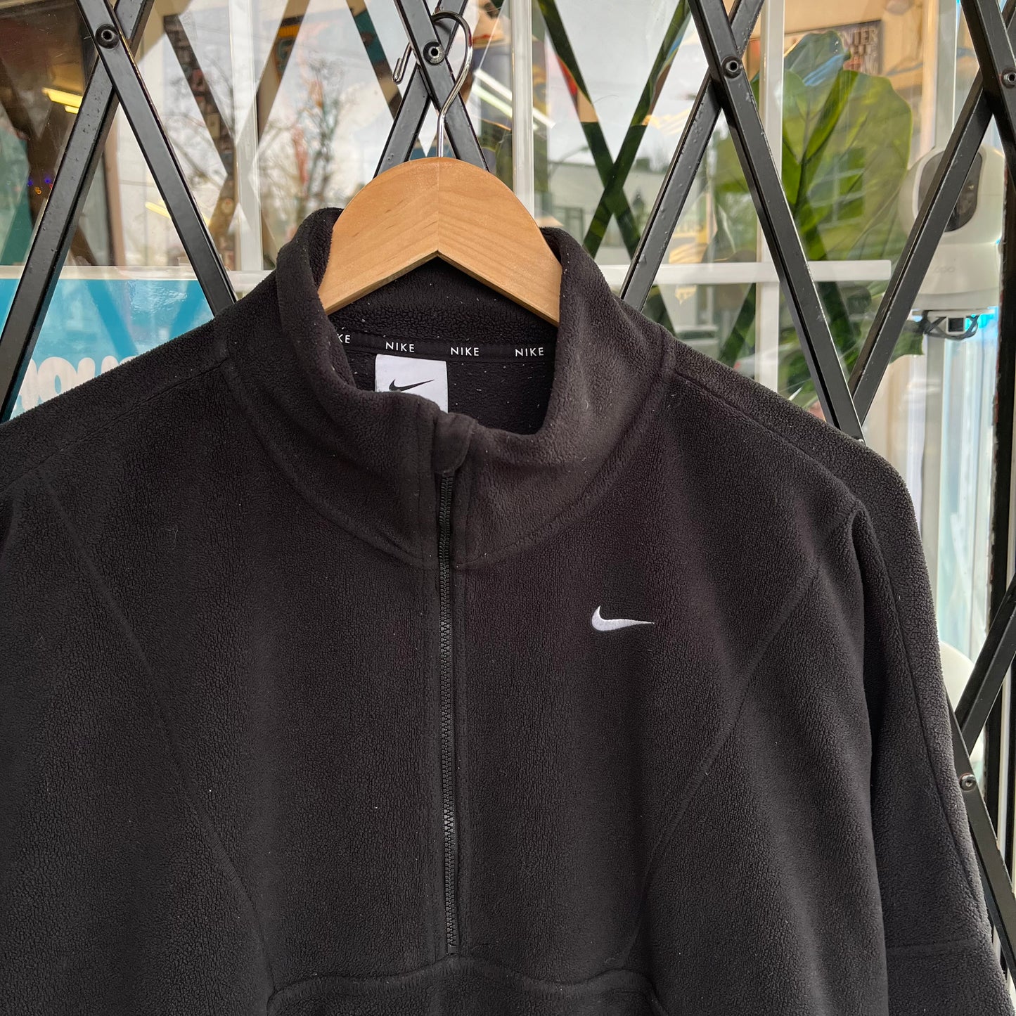 Newer Nike Fleece Cropped Quarter Zip Sweater - Size Womens S