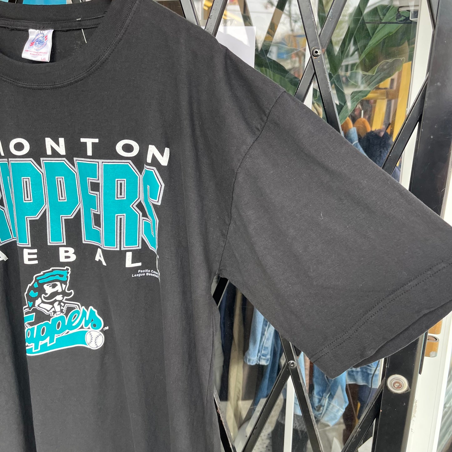 Vintage Edmonton Trappers Baseball Tee - Size L
