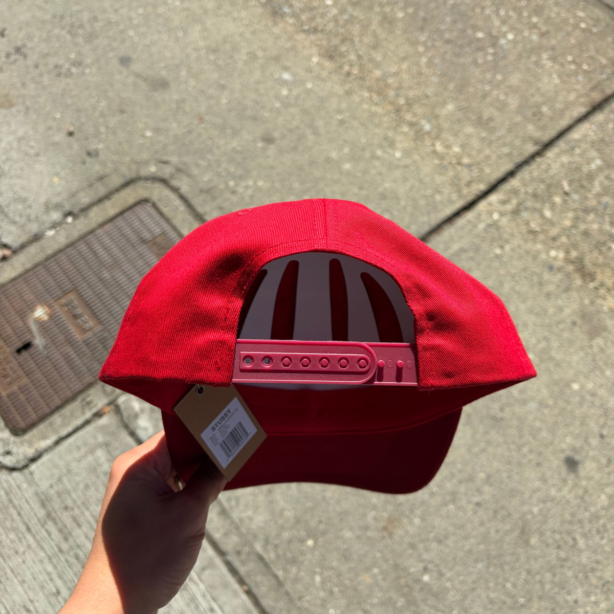 Stussy Chenille S Low Pro Cap Gym Red
