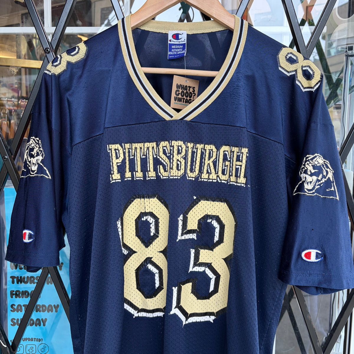 Vintage Champion Pittsburg University Football Jersey - Size 40 (M)