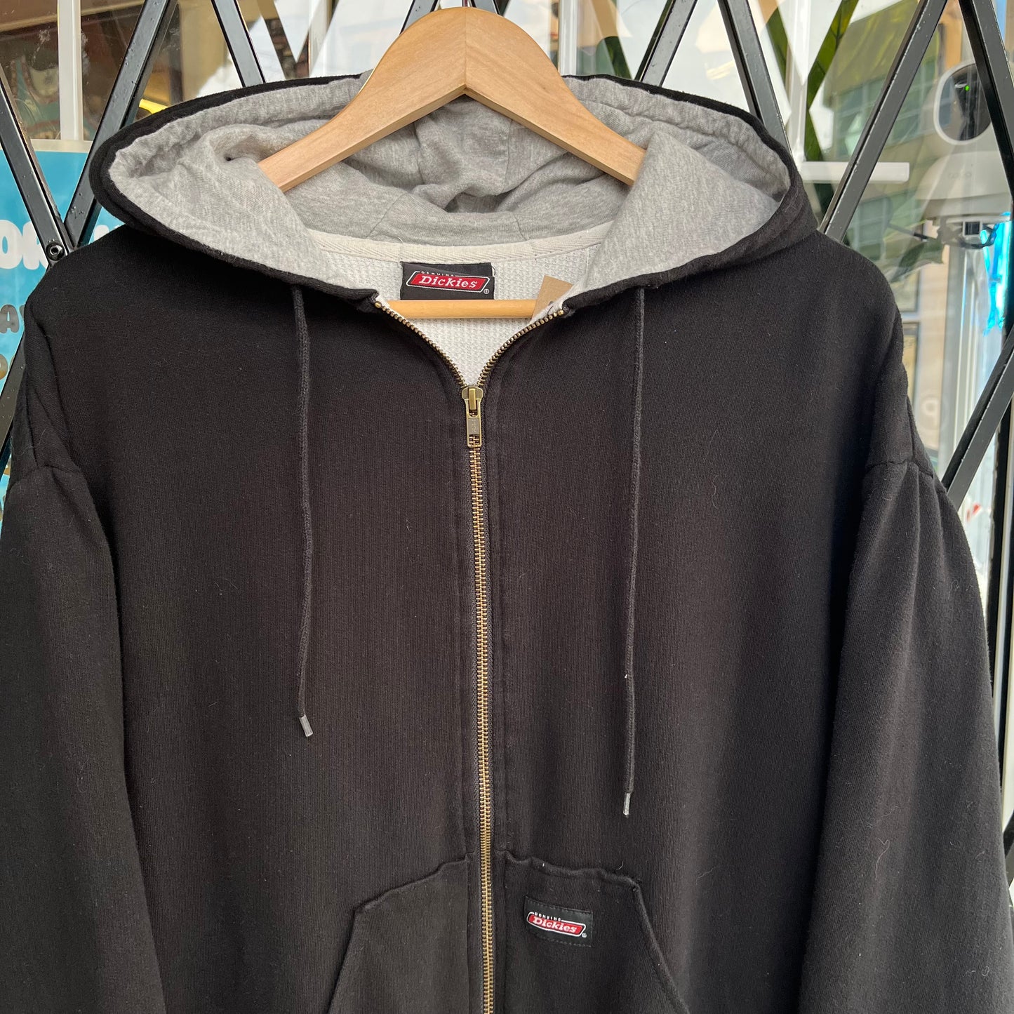 Vintage Dickies Thermal Lined Zip Up Hoodie - Size L