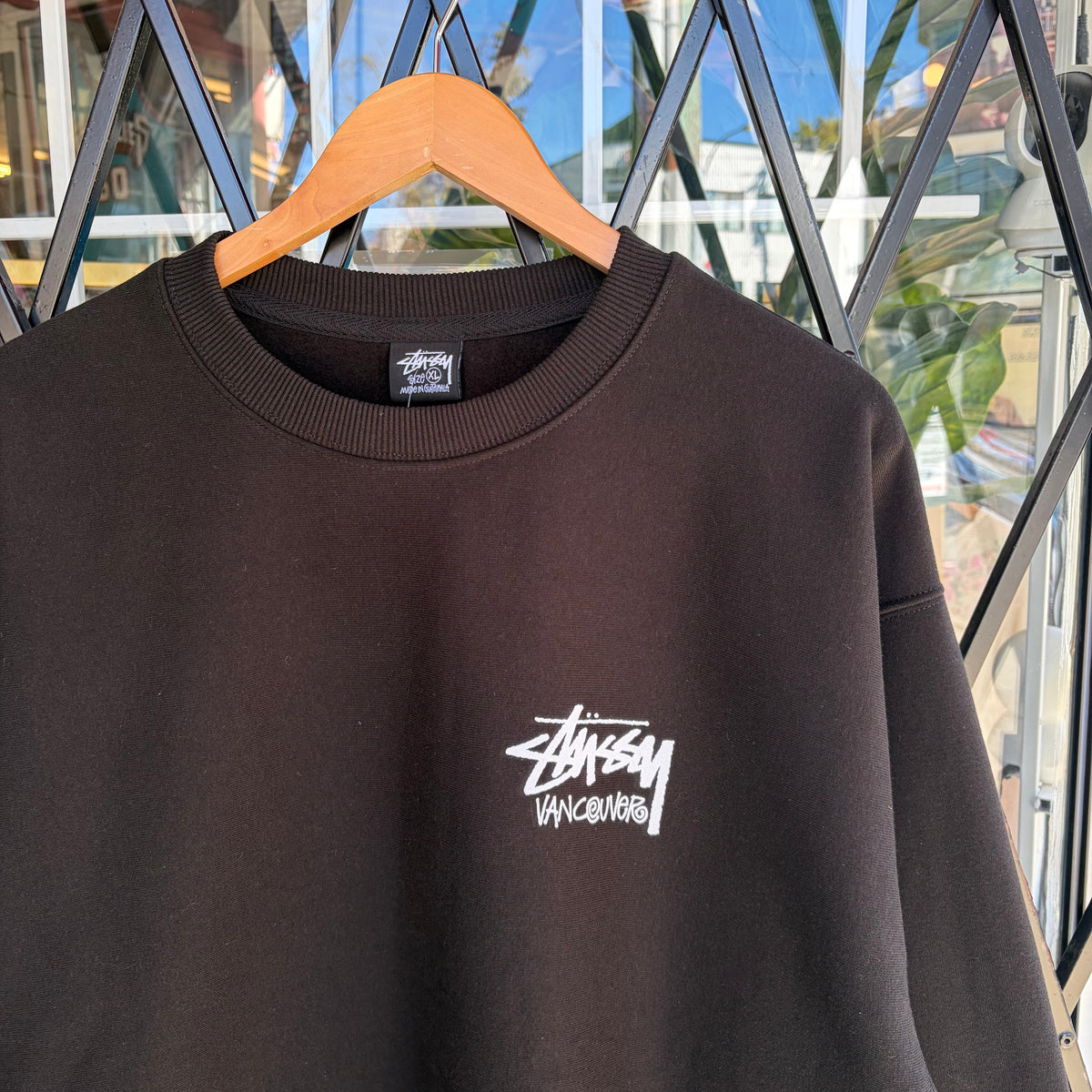 Stussy Vancouver Stock Crewneck Black - Size XL