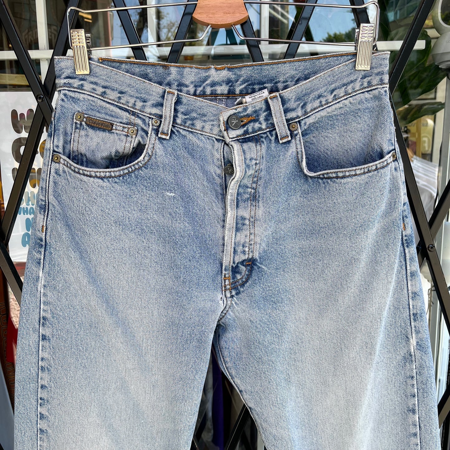 Vintage Calvin Klein Button Fly Denim Pants - Size 32W