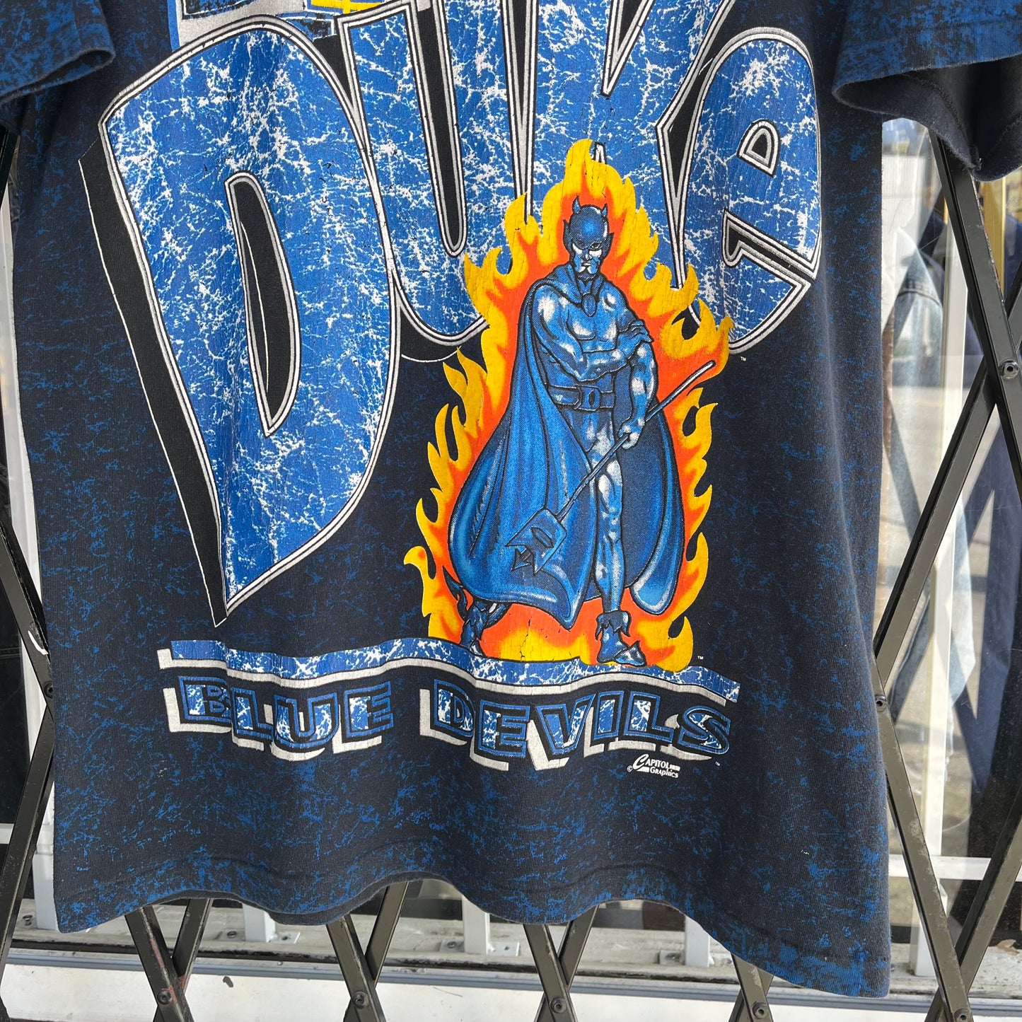 Vintage Duke University Blue Devils AOP Tee - Size L
