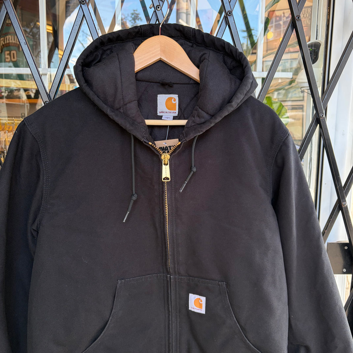 Carhartt Zip Up Hooded Jacket - Size S
