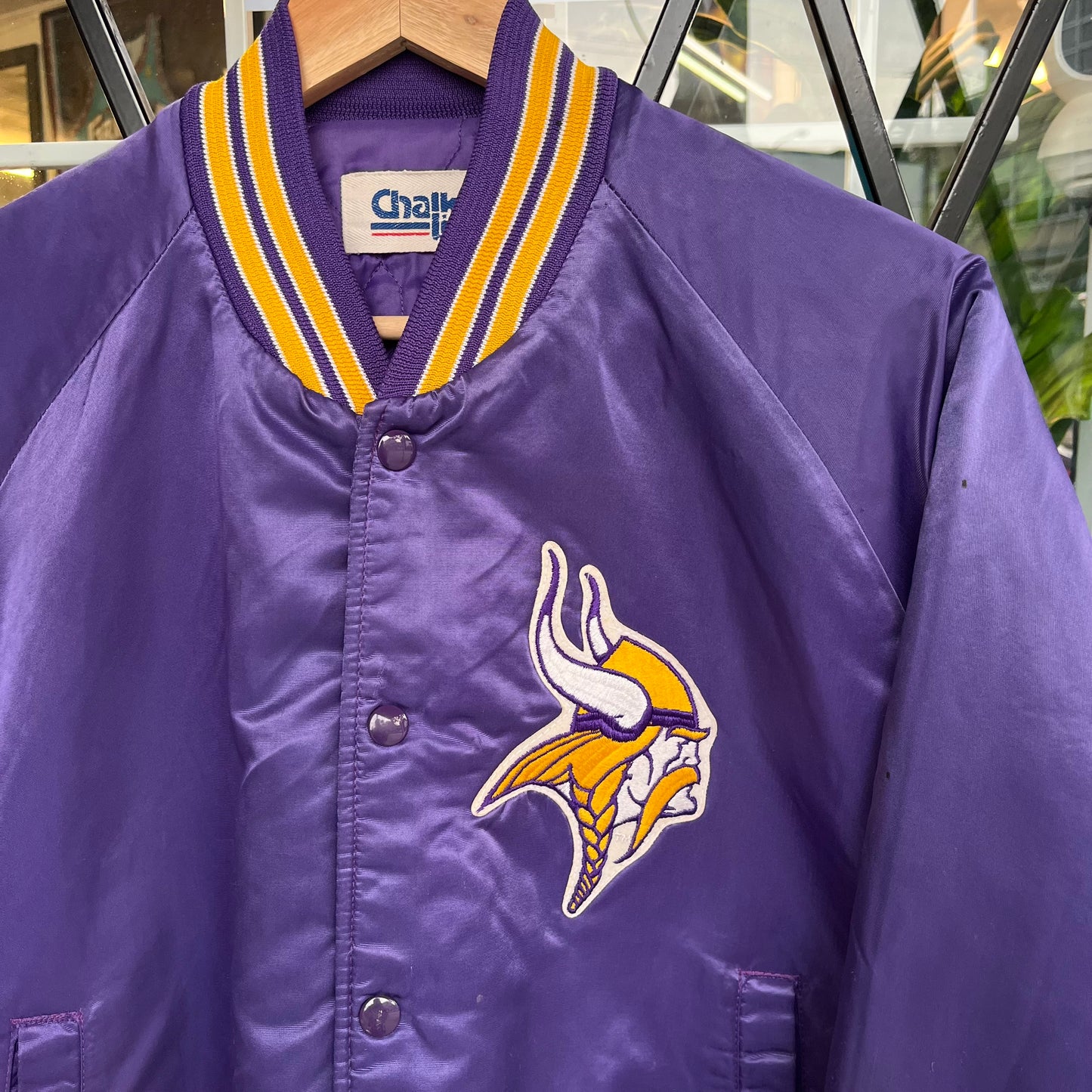 Vintage Chalk Line Minnesota Vikings Satin Jacket - Size L