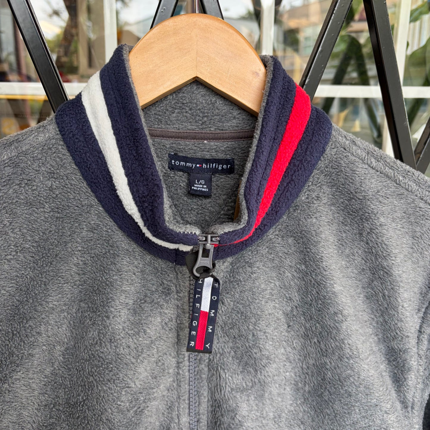 Vintage Tommy Hilfiger Quarter Zip Fleece Sweater - Size Women’s L