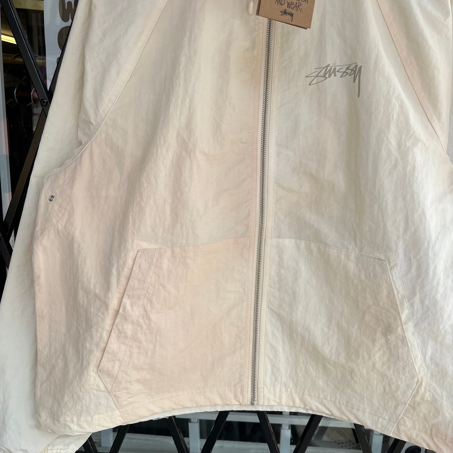 Stussy Beach Shell Wave Dye Jacket Bone - Size S