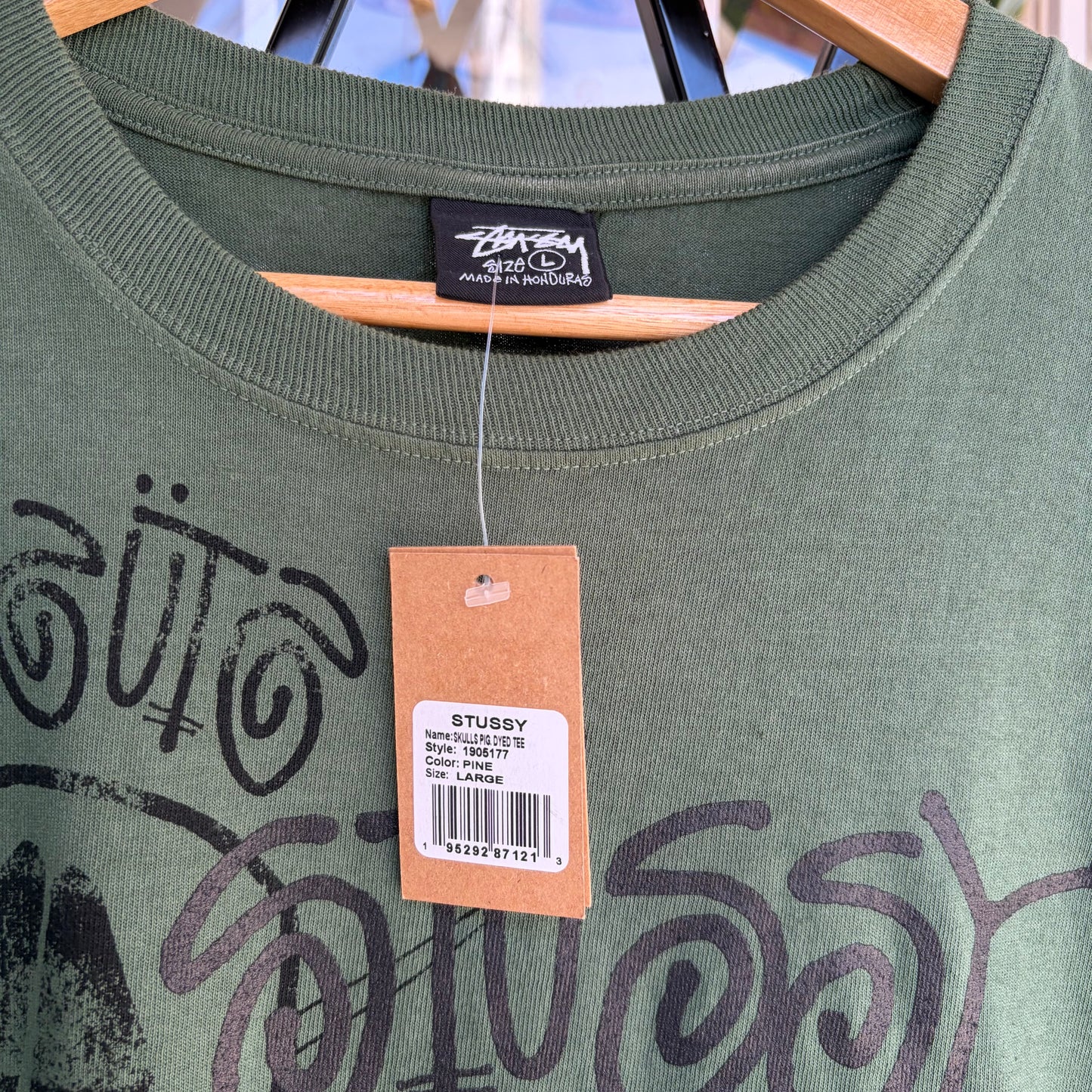 Stussy Skulls Tee Pine - Size L