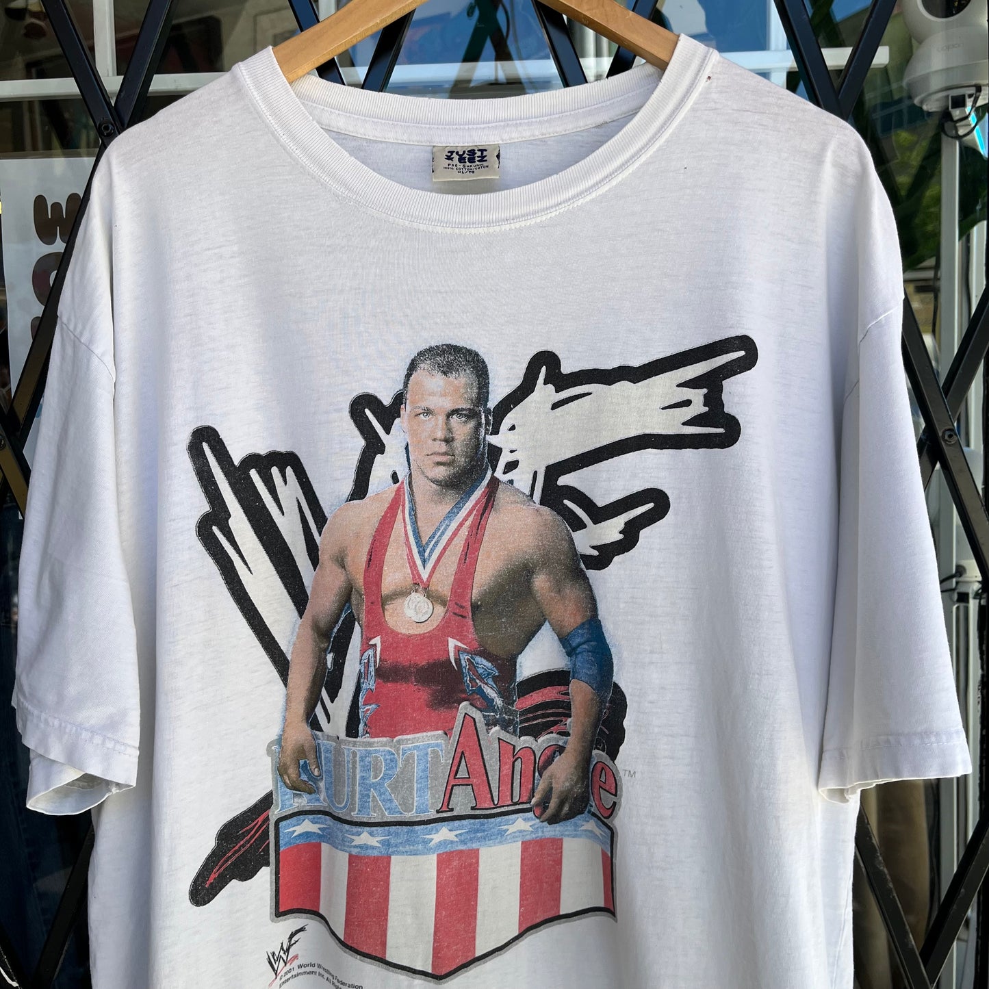 2001 WWE Kurt Angle Wrestling Tee - Size XL