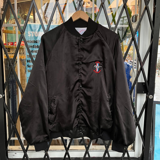Vintage Ford Mustang Satin Bomber Jacket - Size XL