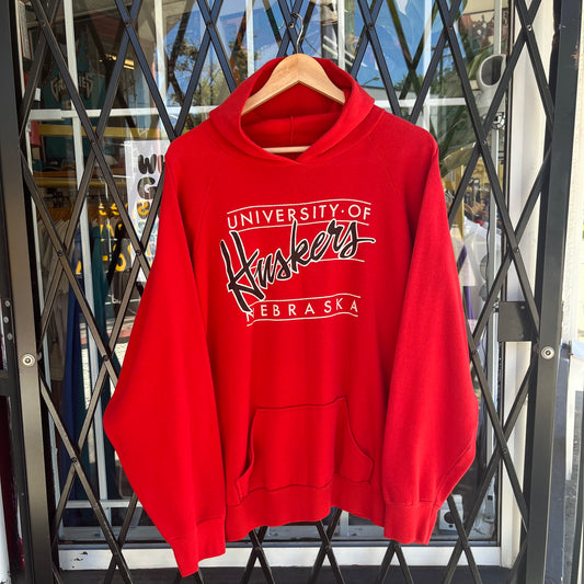80’s University of Nebraska Huskers Hoodie - Size XL