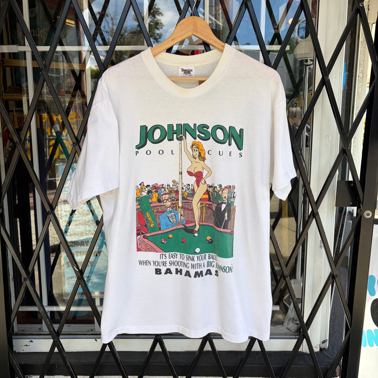 1991 Big Johnson Pool Cues Tee - Size XL