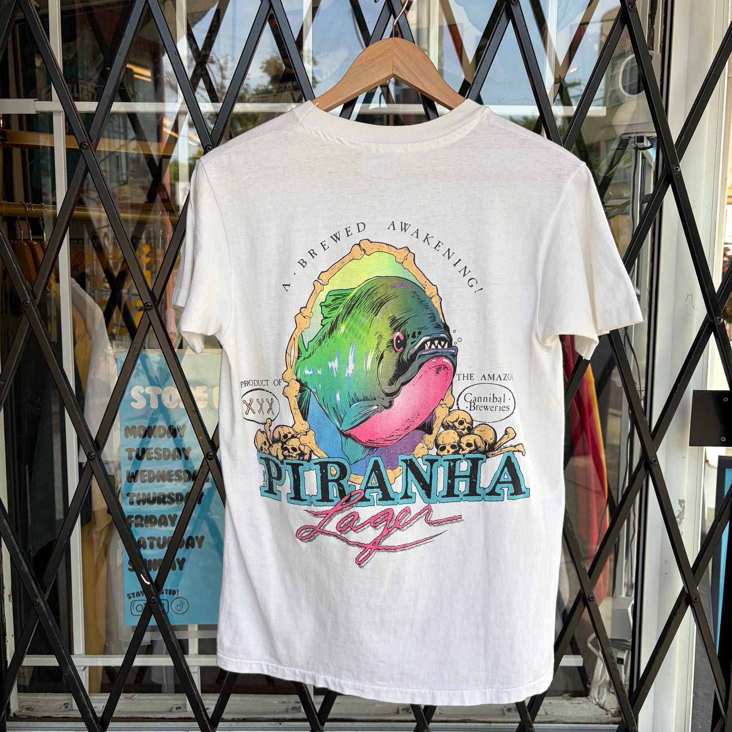 Vintage Piranha Lager Tee - Size M