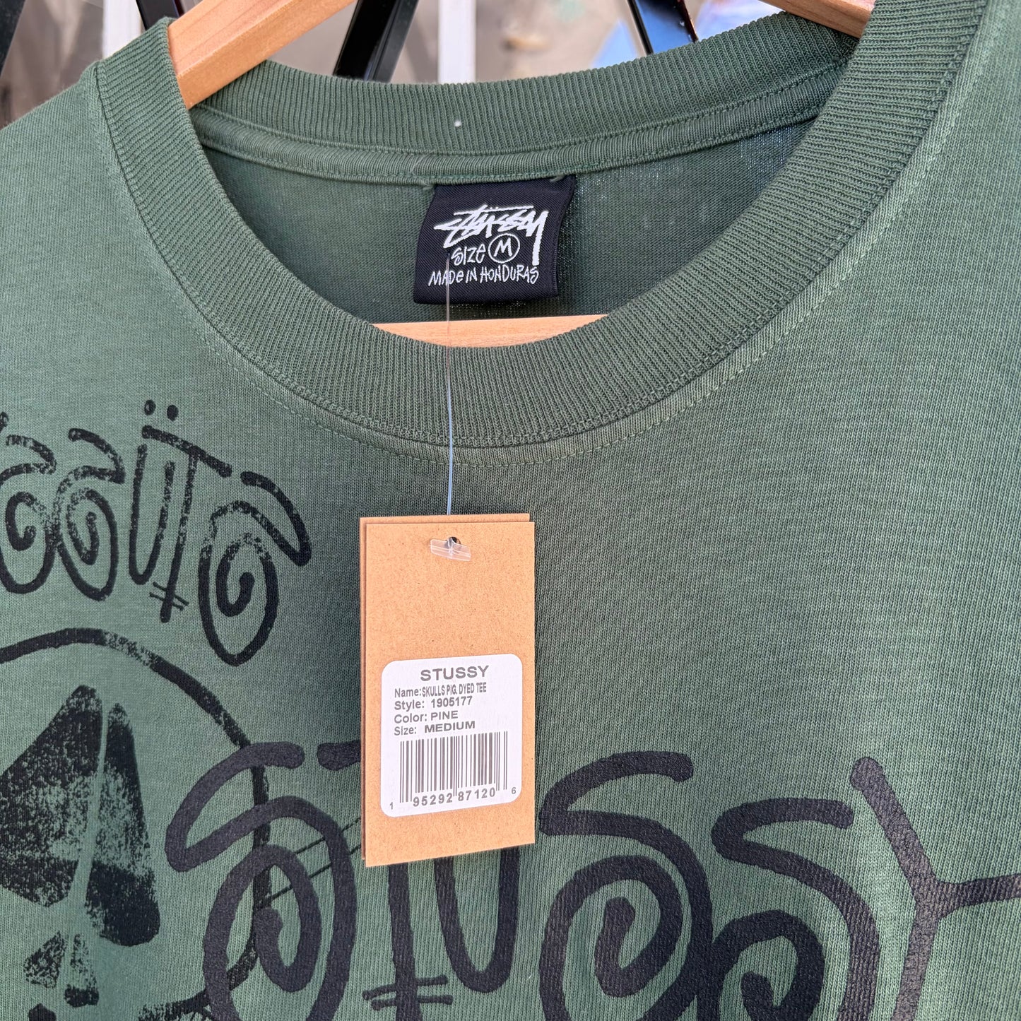 Stussy Skulls Tee Pine - Size M