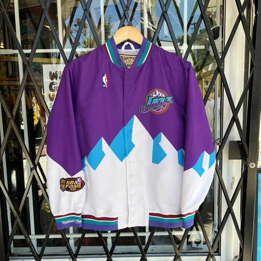 Mitchell & Ness Utah Jazz Throwback Warm Up Jacket - Size Youth L