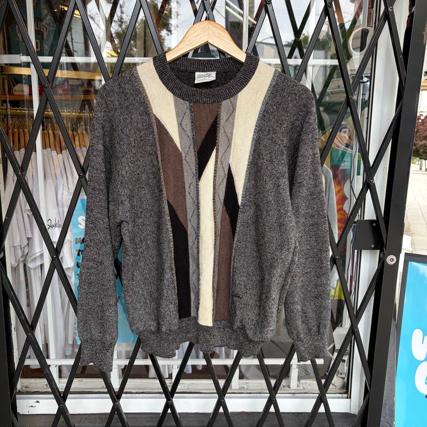 Vintage Acrylic Knit Sweater - Size M