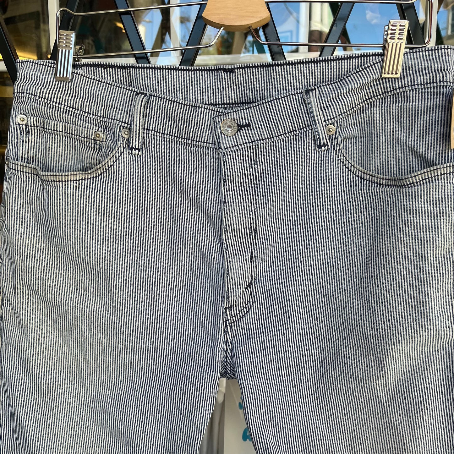 Levi’s Stripes Denim Shorts - Size 36W