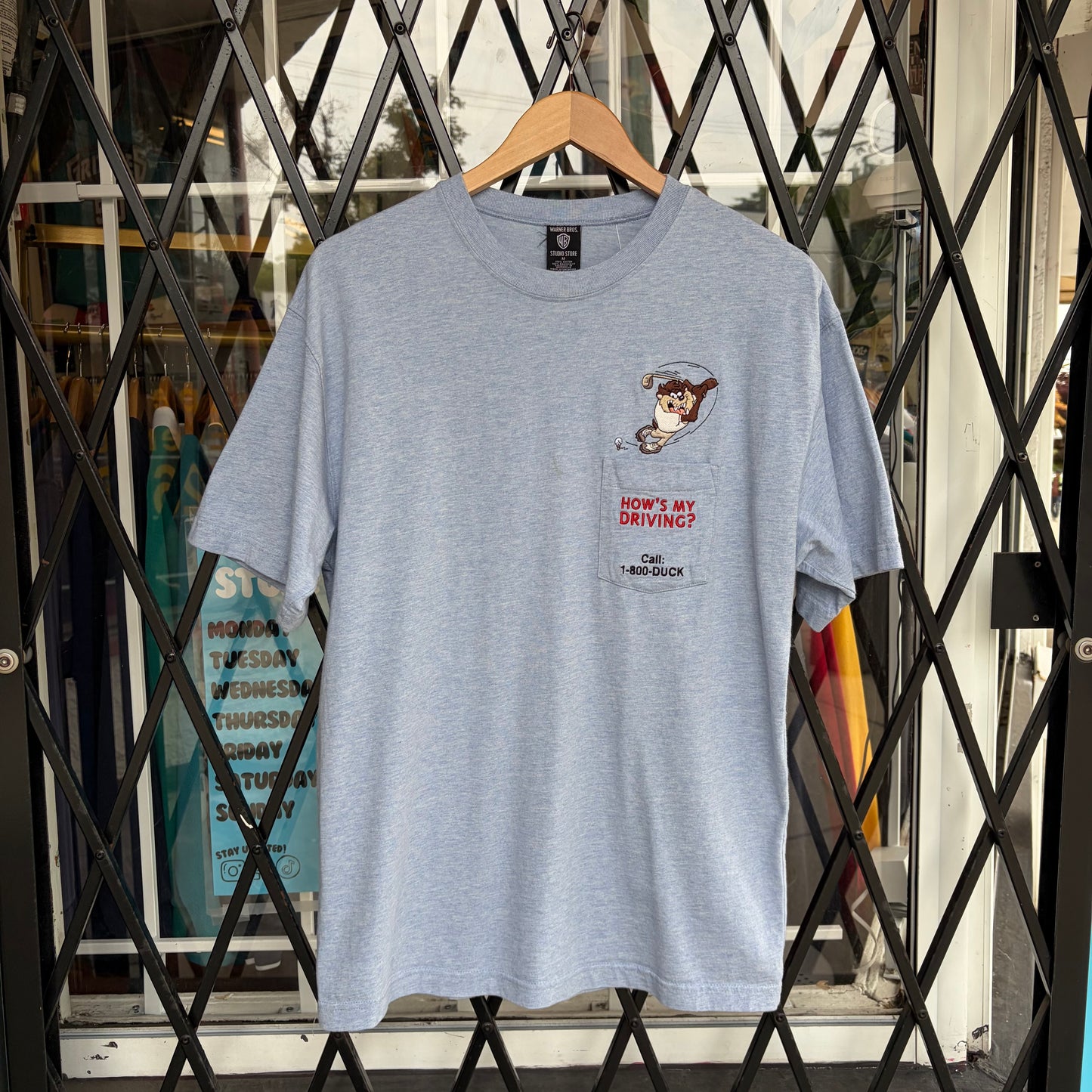 1998 Looney Tunes Taz Golf Pocket Tee - Size M