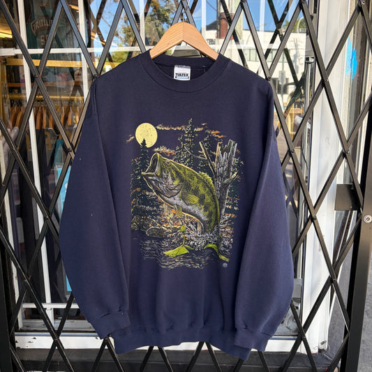Vintage Bass Fishing Crewneck - Size XL