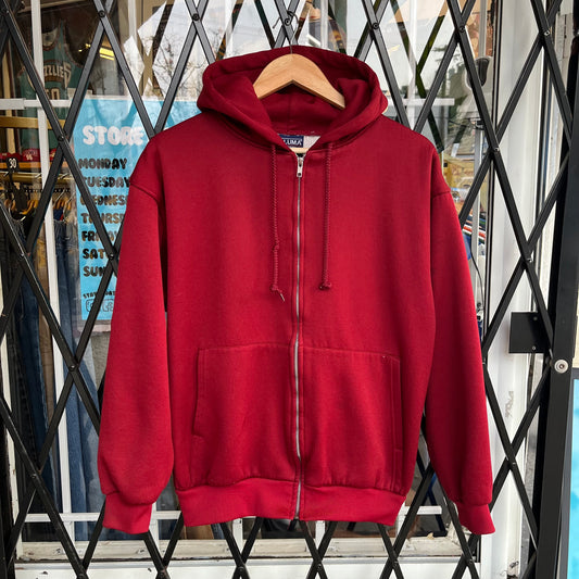 Vintage Thermal Lined Zip Up Hoodie - Size M