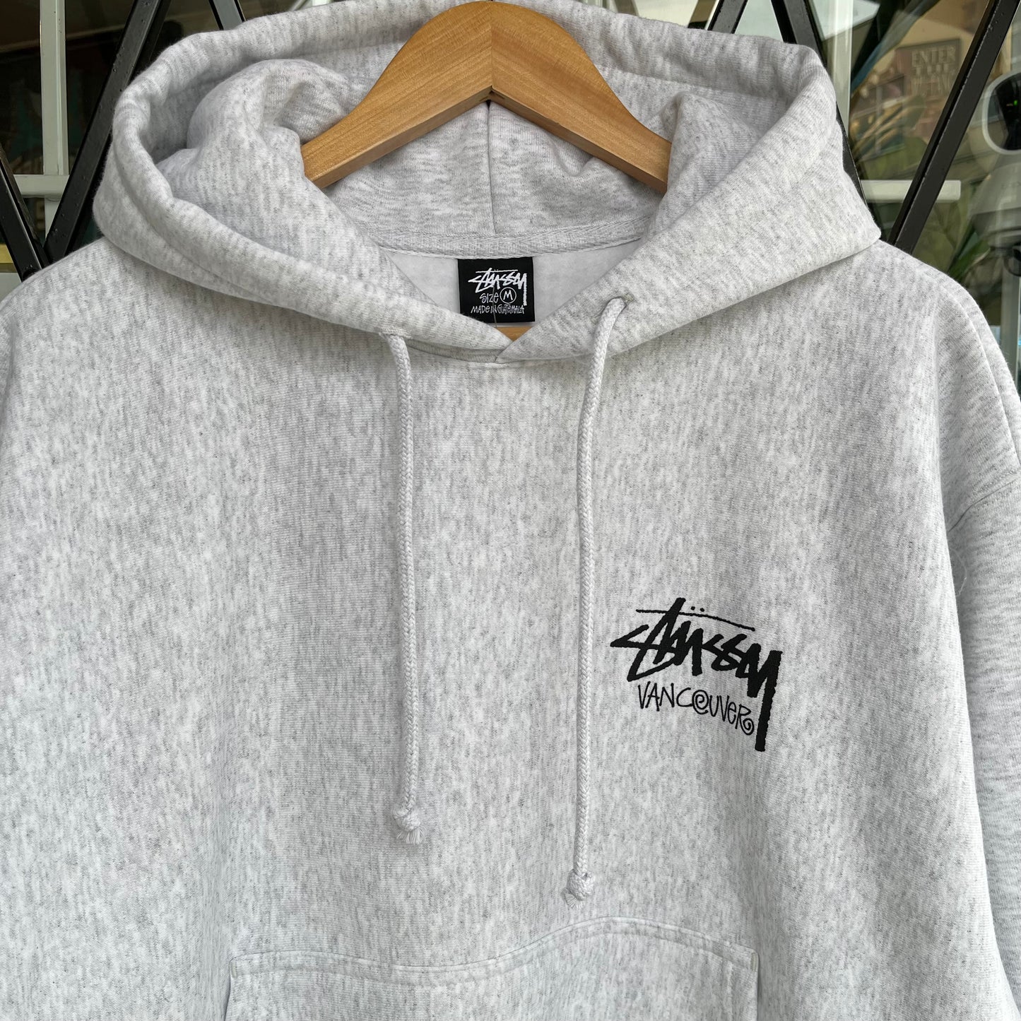 Stussy Stock Vancouver Hoodie Ash Heather - Size M
