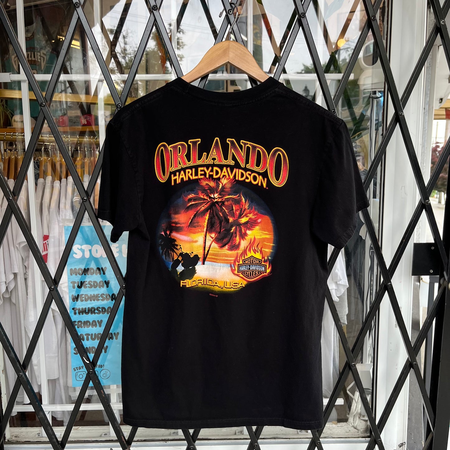 Harley Davidson Orlando Flaming Eagle Tee - Size M