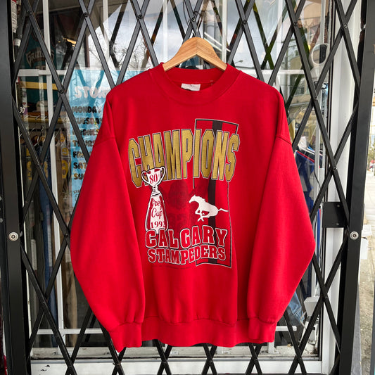 1992 Calgary Stampeders Championship Crewneck - Size XL