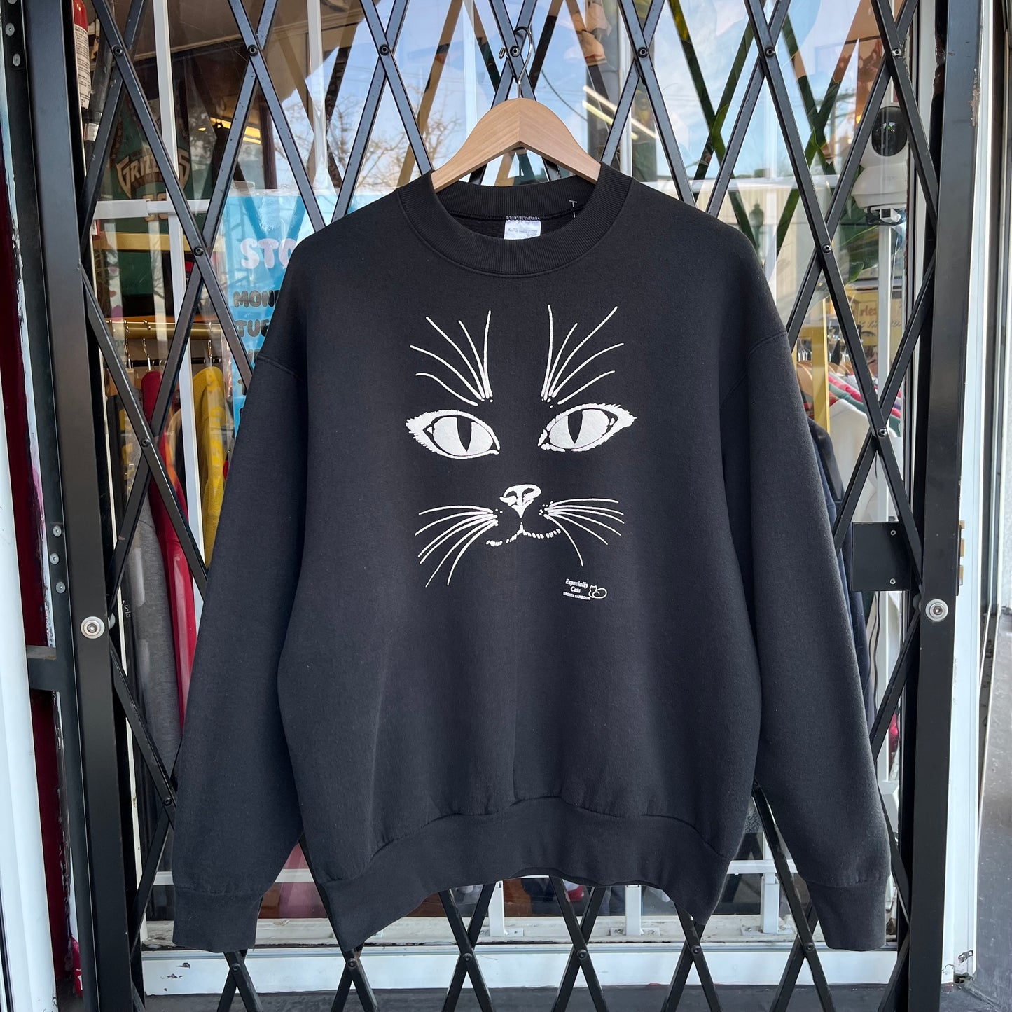 Vintage Cat Face Crewneck - Size XL