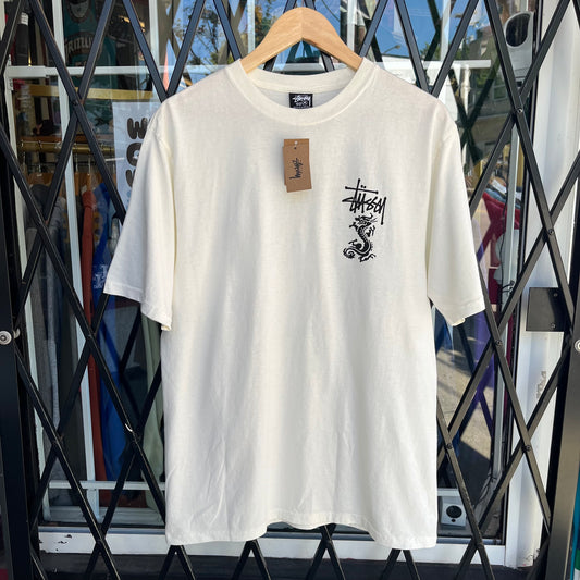 Stussy Double Dragon Tee White - Size M
