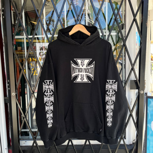 Y2K West Coast Mother Fucker Hoodie - Size XL