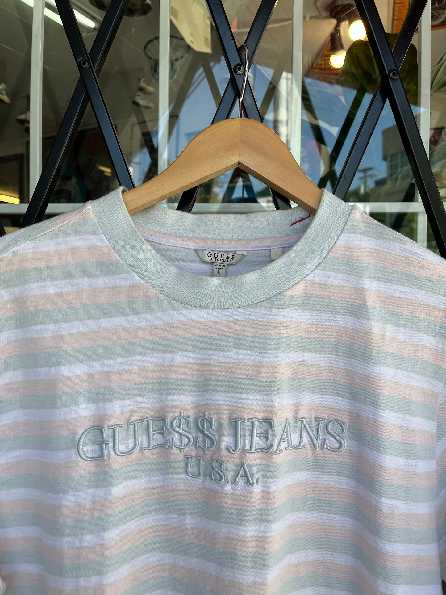 A$AP Rocky x Guess Stripe Tee - Size L