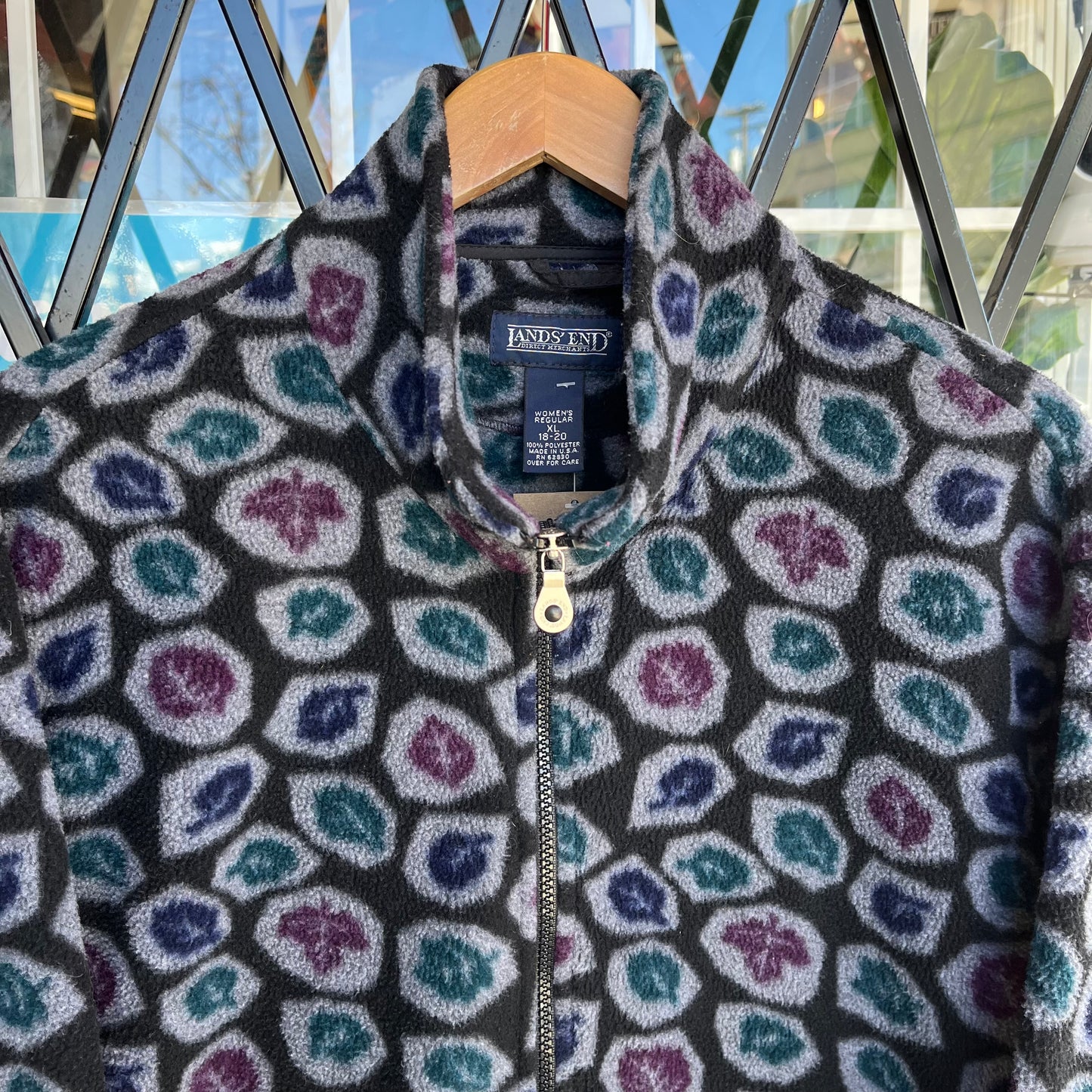 Vintage Fleece Zip Up Jacket - Size XL