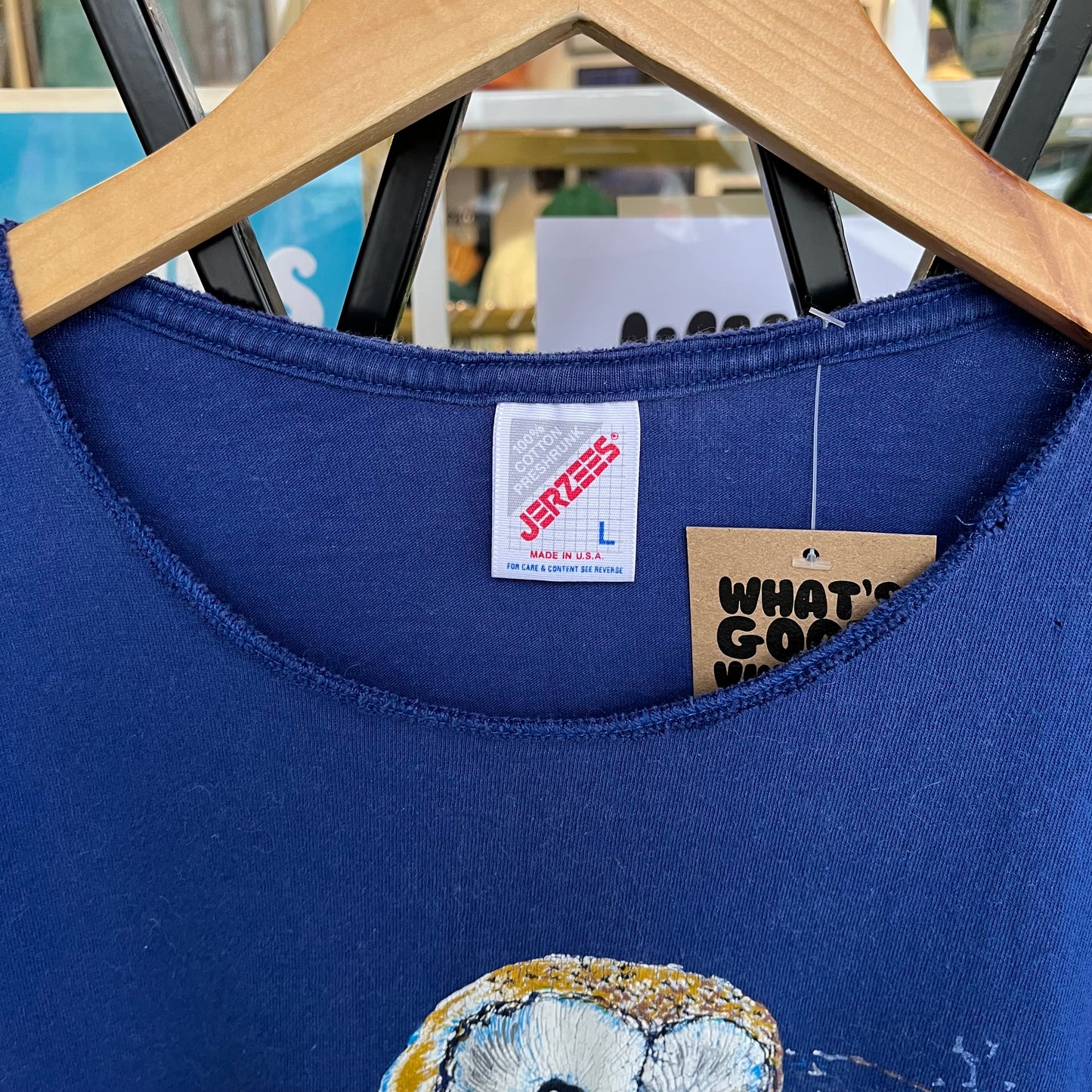 Vintage Chopped Barn Owl Tee - Size L