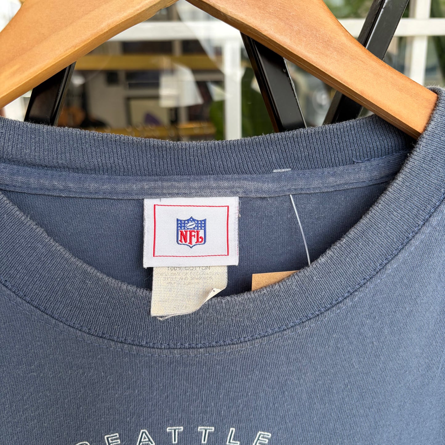 Vintage Seattle Seahawks Helmet Tee - Size XL