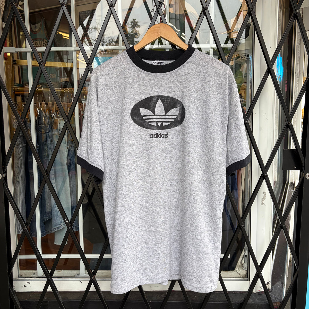 Vintage Adidas Ringer Tee - Size XL