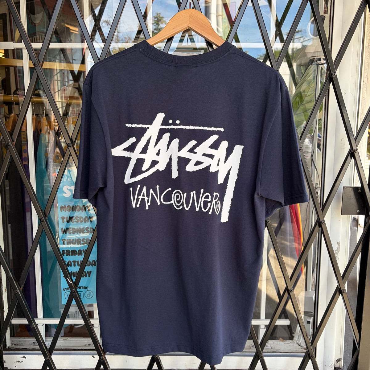 Stussy Vancouver Stock Tee Navy - Size M