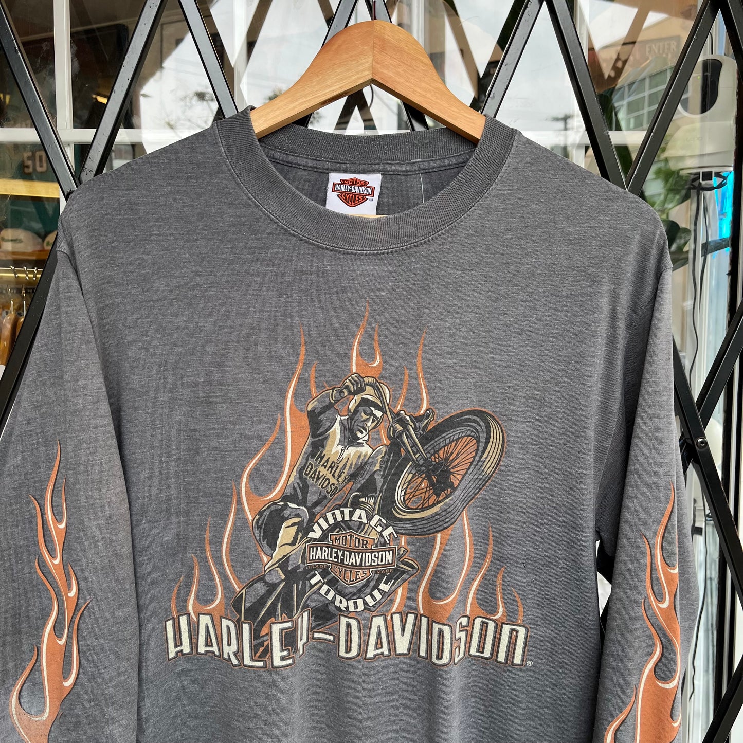 Harley Davidson Lethbridge Flames Long Sleeve - Size M