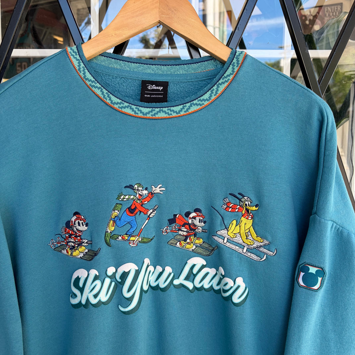 Disney Ski You Later Embroidered Crewneck - Size S
