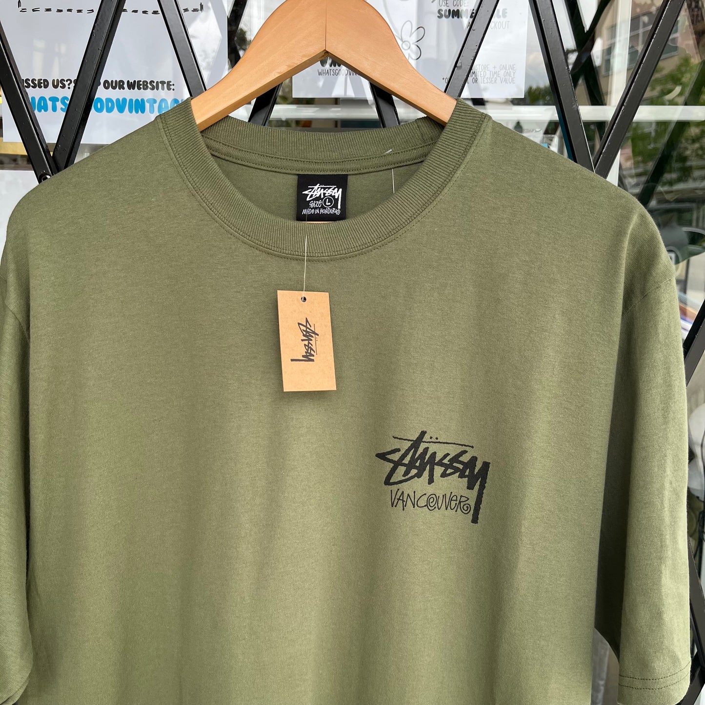 Stussy Vancouver Stock Tee Olive - Size L