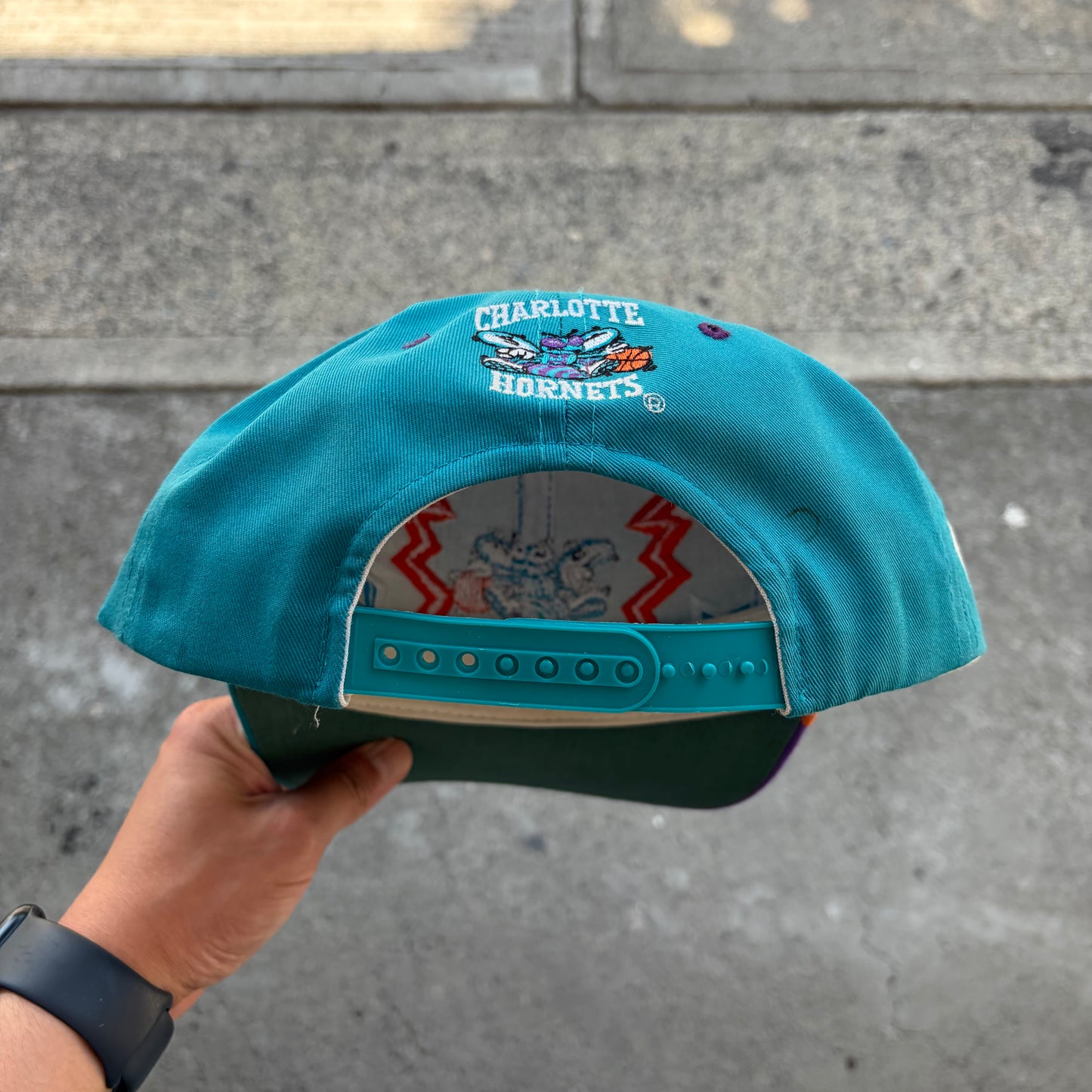 Vintage Charlotte Hornets Jagged Edge SnapBack