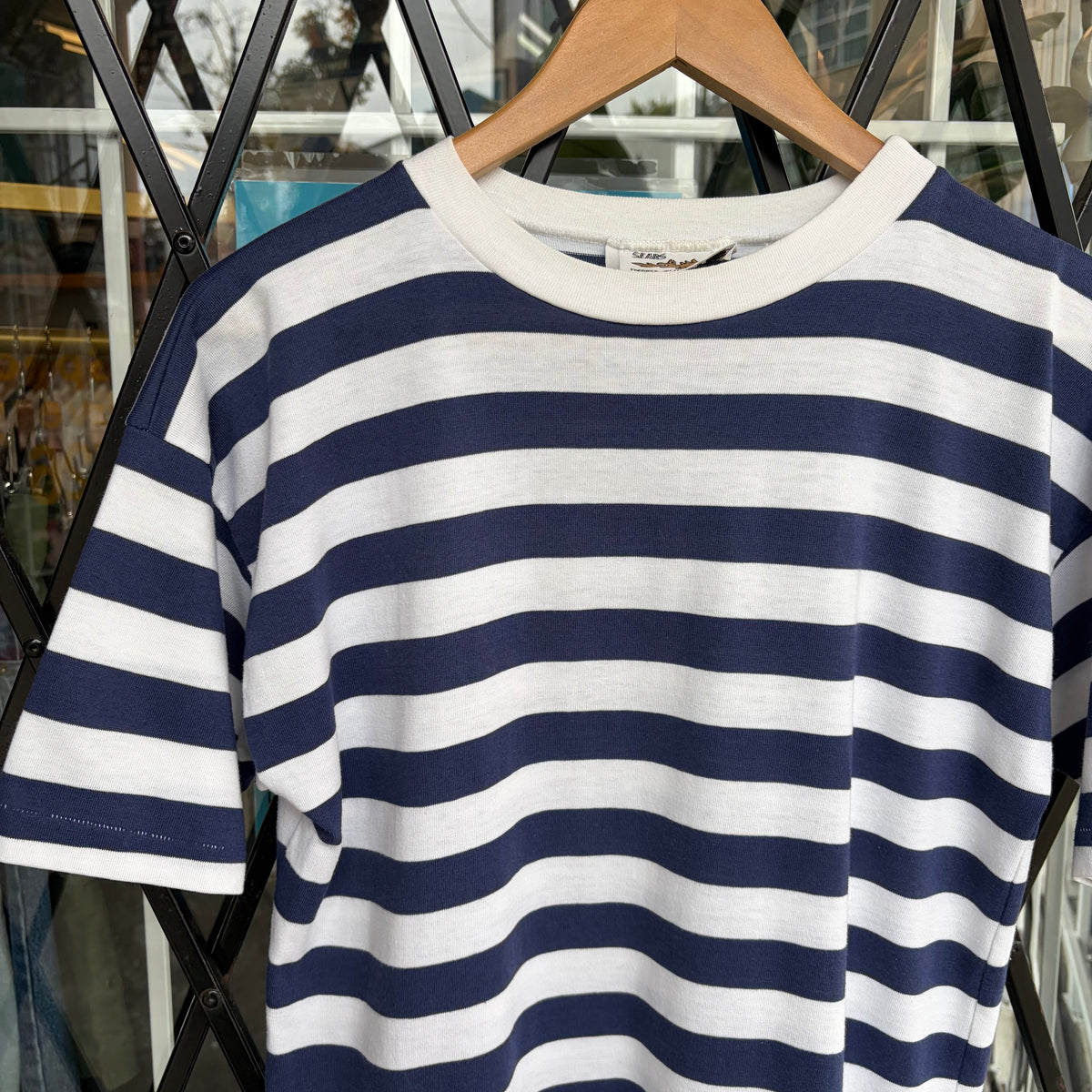 Vintage Blank Striped Tee - Size M