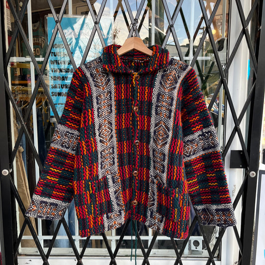 Vintage Hand Knitted Coat - Size Women’s M