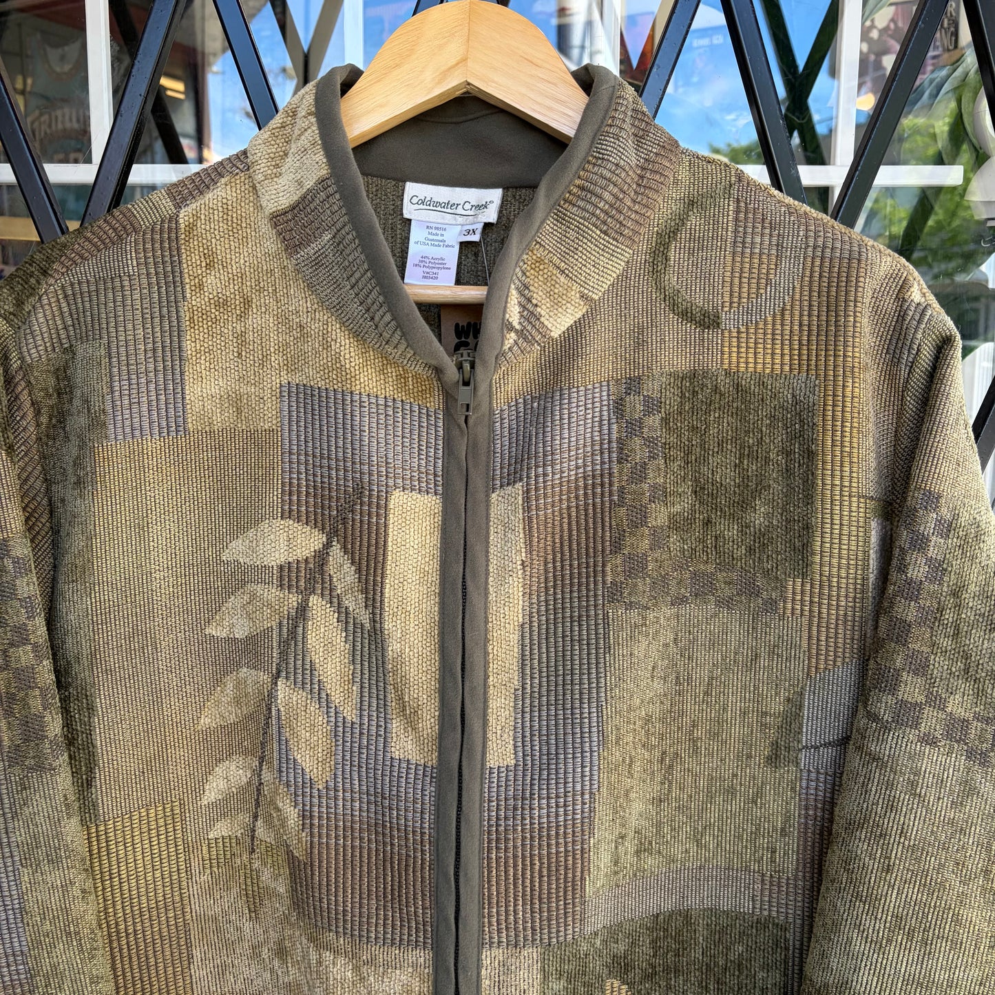 Vintage Tapestry Zip Up Jacket - Size Women’s 3XL