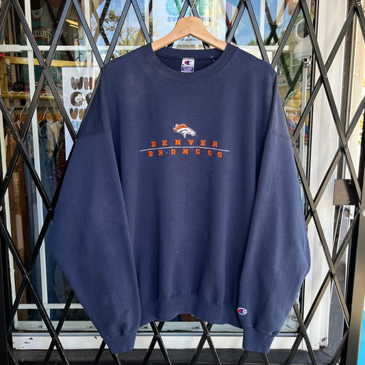 Vintage Champion Denver Broncos Crewneck - Size XXL