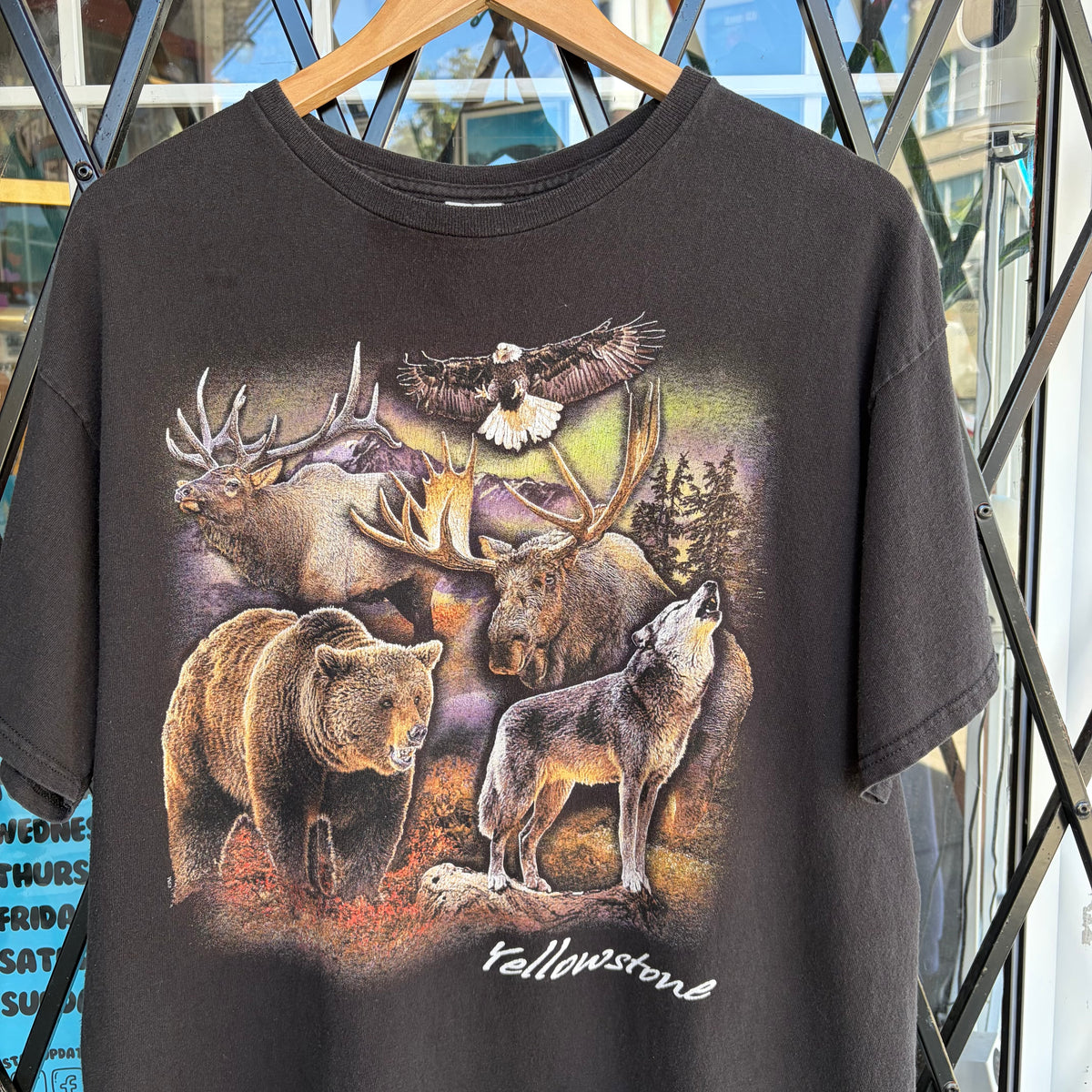 Vintage Yellowstone Nature Animal Tee - Size XL