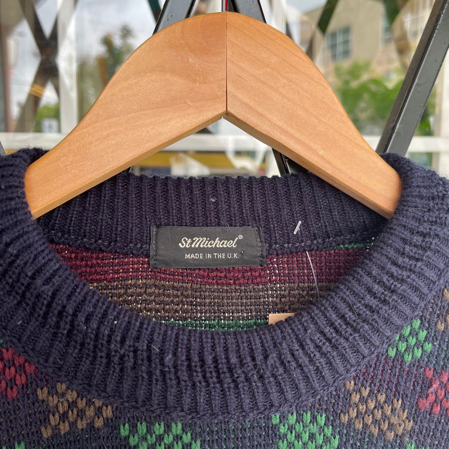 Vintage Acrylic Knit Sweater - Size L